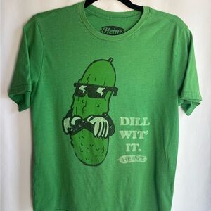 Heinz Women’s Green Short-Sleeve Graphic Tee - 'Dill Wit It’  -  Size Small